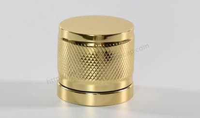 Golden aluminum perfume cover